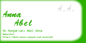 anna abel business card